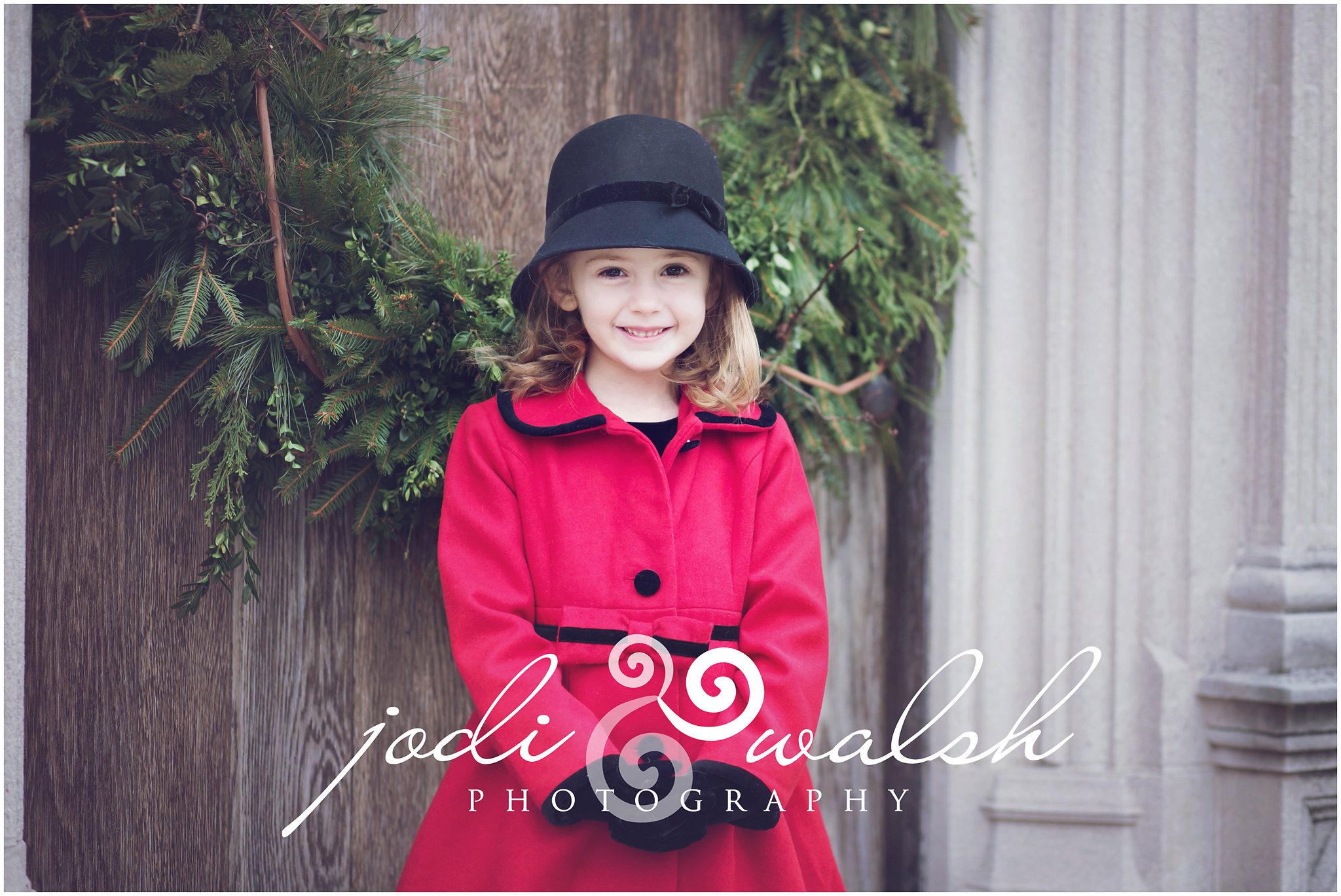 child photography, little girl, red coat, Hartwood Acres