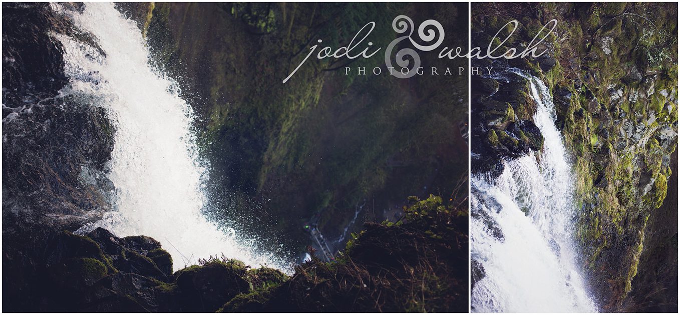 Multnomah falls, Oregon, top of the waterfall