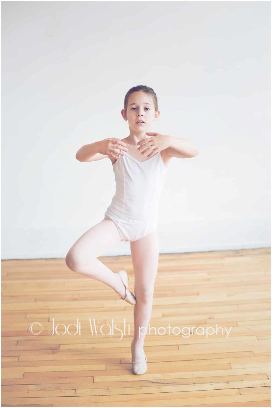 little ballerina in white, Pittsburgh studio