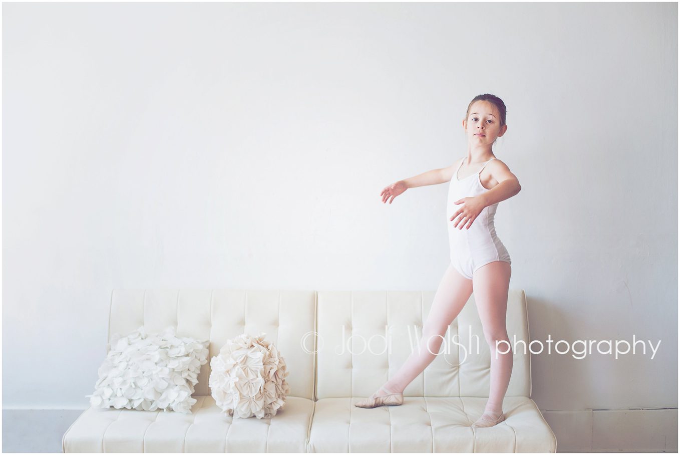 little ballerina in white, Pittsburgh studio