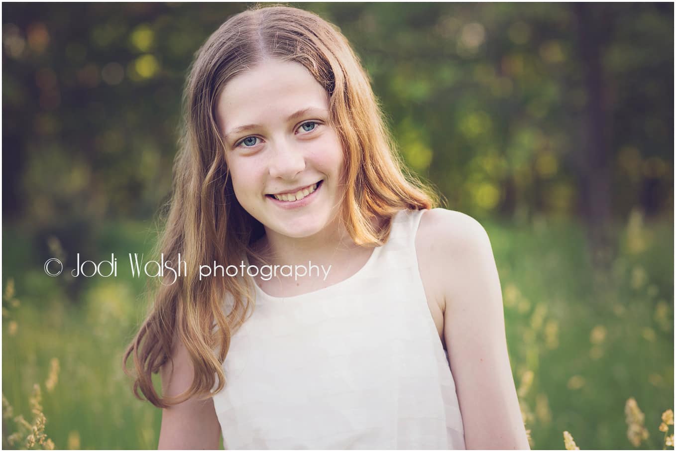 girl in white, tween photography
