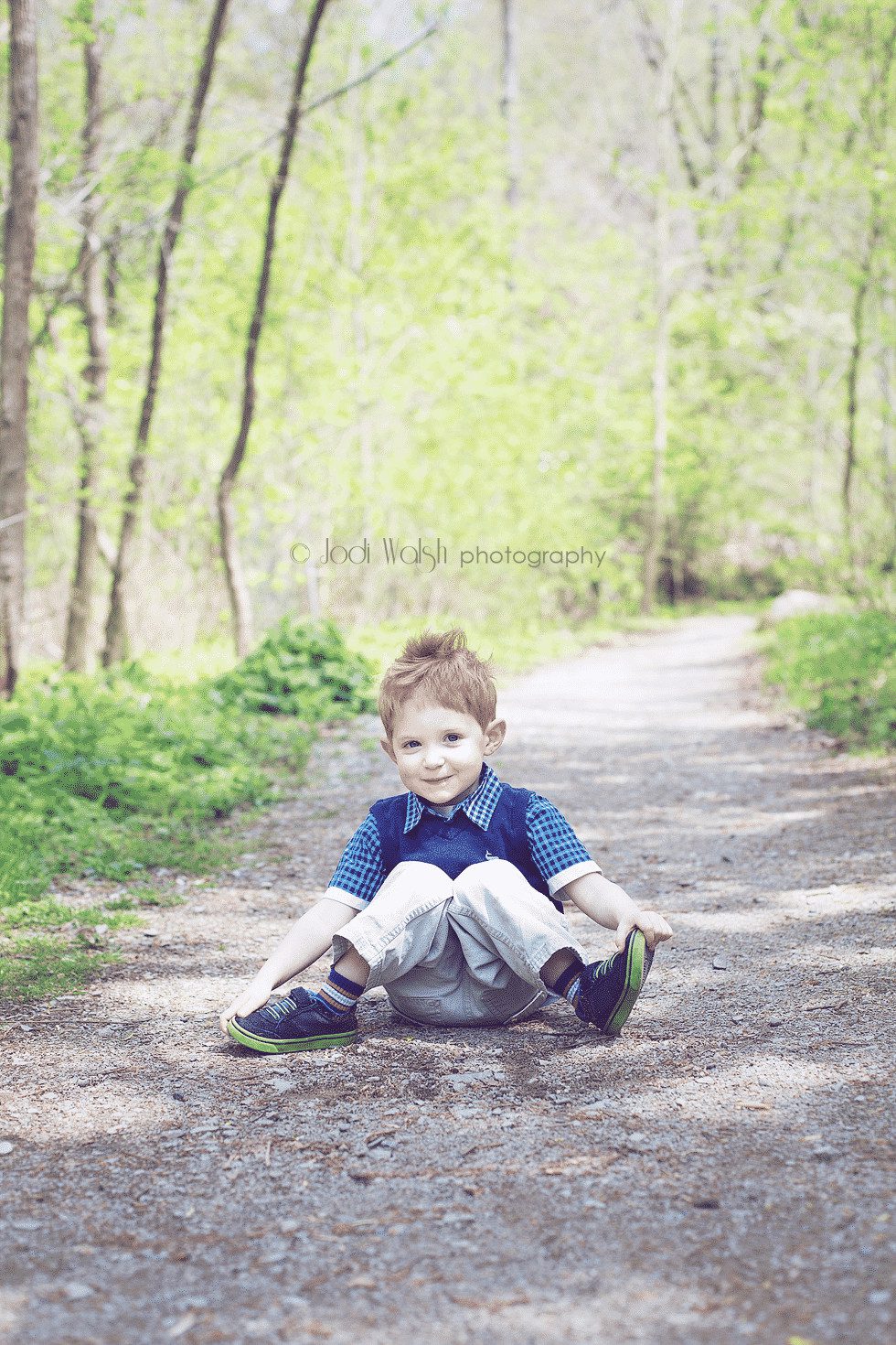 little boy, blue vest, Schenley Park