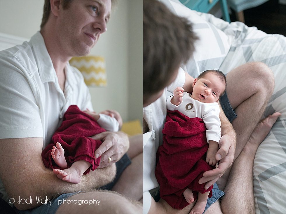 newborn lifestyle, daddy and daughter, Pittsburgh, Jodi Walsh Photography
