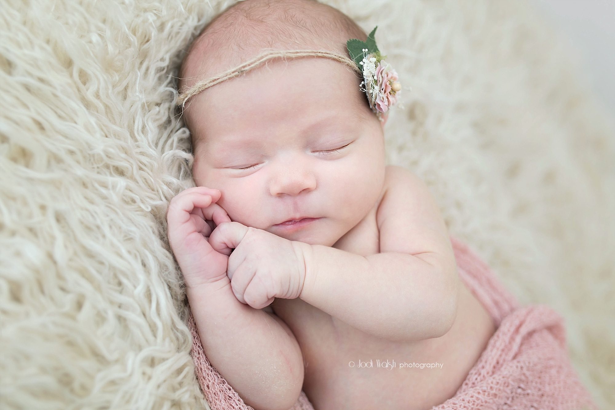 baby girl, newborn posed portrait session