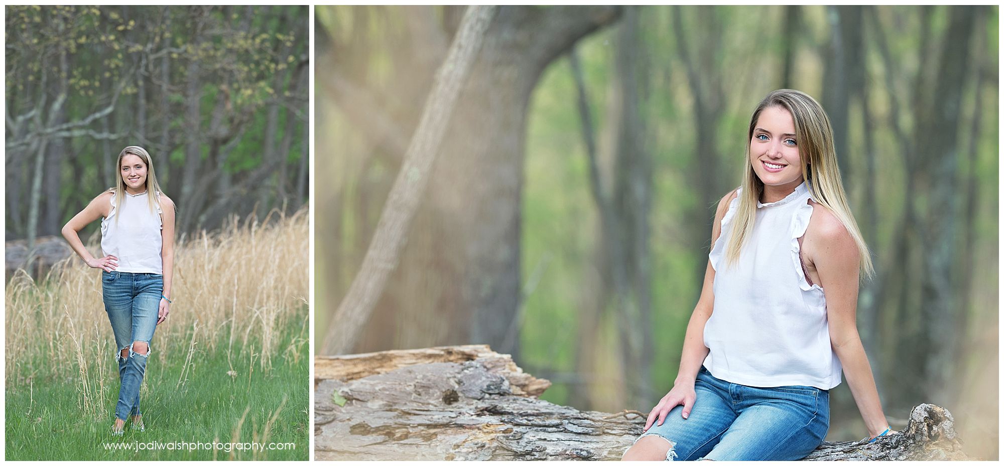 spring senior portraits in North Park, Pittsburgh