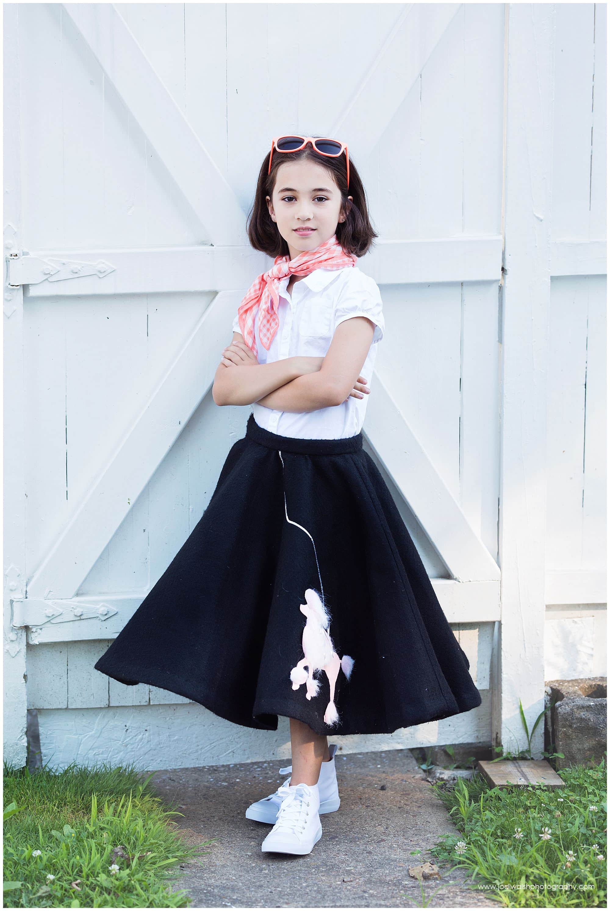 50s girl in poodle skirt
