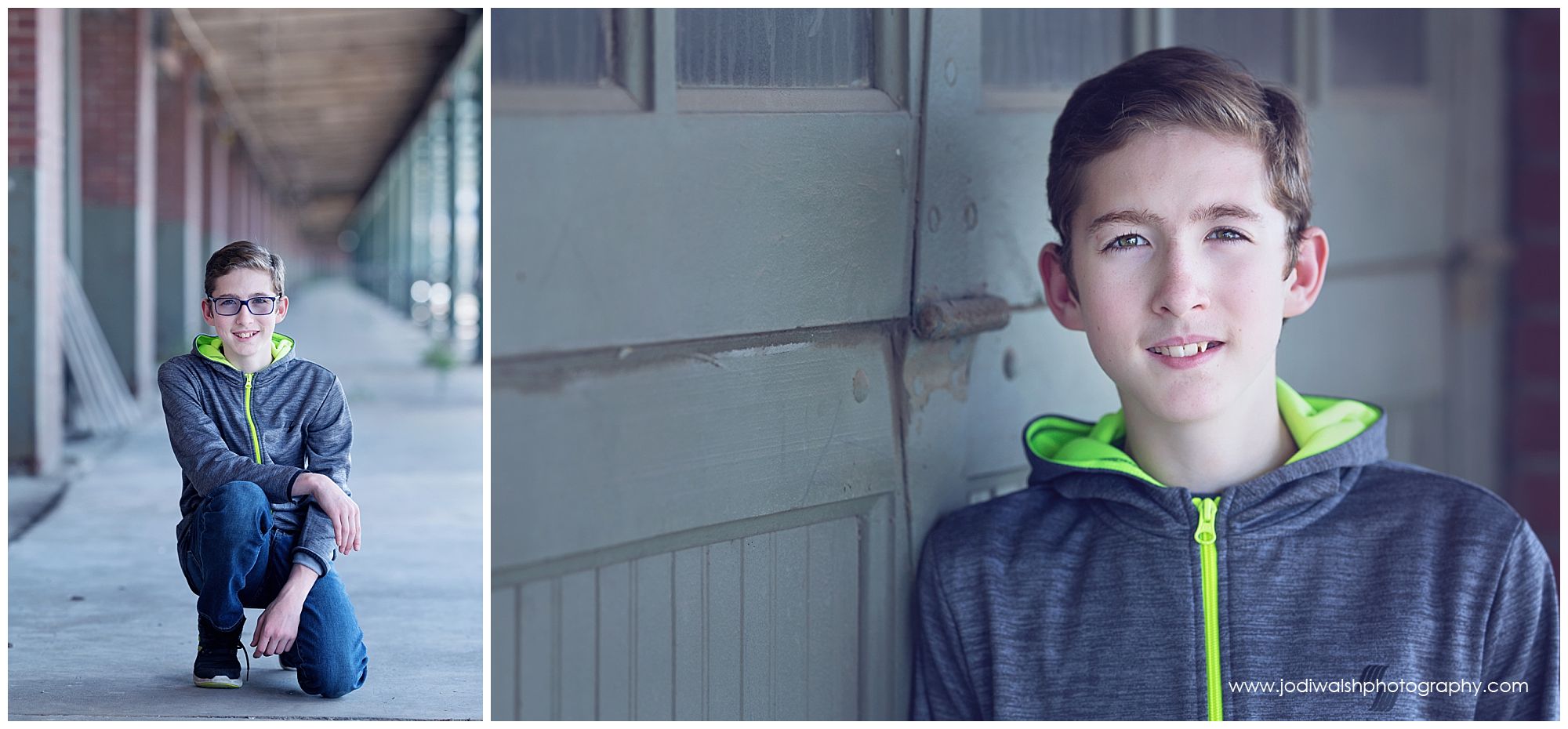 urban portraits with teenage boy 