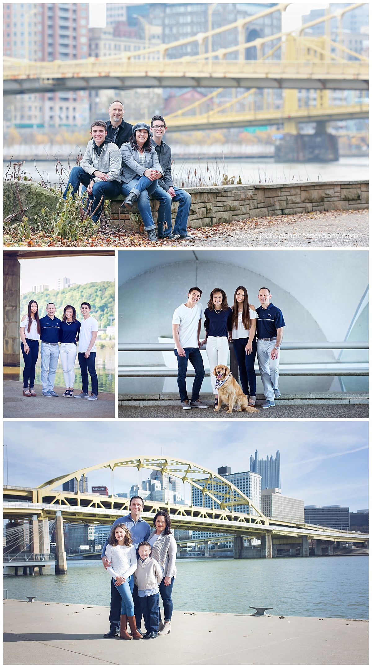 family portraits at Point State Park and North Shore Pittsburgh locations