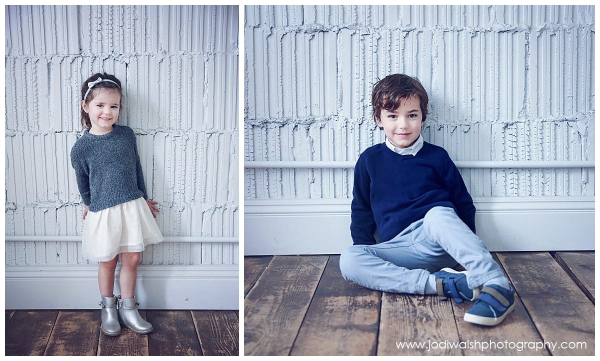 little girl and little boy in Sewickley studio locations